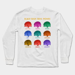 Black Rain Frog Moods Long Sleeve T-Shirt